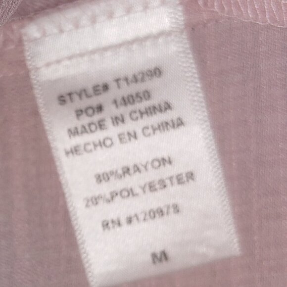 Entro Tie Up Front Pullover Blouse Size M Dusty Blush Pink - Picture 5 of 7